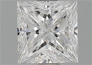 Picture of Natural Diamond 1.01 Carats, Princess with  Cut, E Color, SI2 Clarity and Certified by GIA