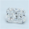 Natural Diamond 2.16 Carats, Radiant with  Cut, D Color, VS2 Clarity and Certified by GIA