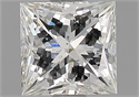 Natural Diamond 0.97 Carats, Princess with  Cut, H Color, SI1 Clarity and Certified by GIA