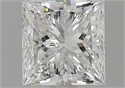 Natural Diamond 1.00 Carats, Princess with  Cut, F Color, I1 Clarity and Certified by GIA