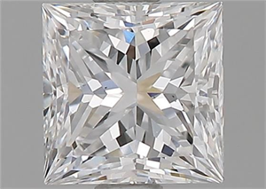 Picture of Natural Diamond 0.91 Carats, Princess with  Cut, E Color, VS1 Clarity and Certified by GIA