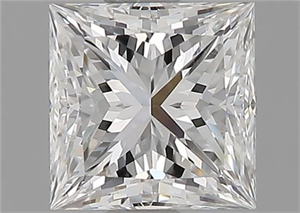 Picture of Natural Diamond 0.91 Carats, Princess with  Cut, F Color, VS1 Clarity and Certified by GIA
