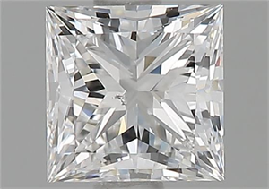 Picture of Natural Diamond 0.90 Carats, Princess with  Cut, E Color, SI1 Clarity and Certified by GIA