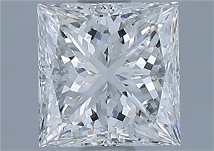 Picture of Natural Diamond 0.84 Carats, Princess with  Cut, H Color, I1 Clarity and Certified by GIA