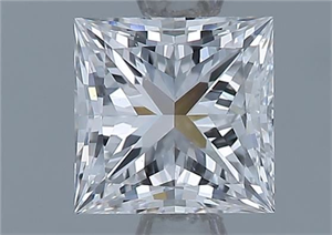 Picture of Natural Diamond 0.82 Carats, Princess with  Cut, E Color, VS2 Clarity and Certified by GIA