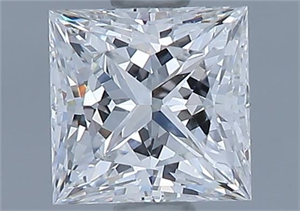 Picture of Natural Diamond 0.73 Carats, Princess with  Cut, E Color, VS1 Clarity and Certified by GIA