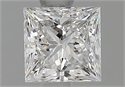 Natural Diamond 0.71 Carats, Princess with  Cut, F Color, VS2 Clarity and Certified by GIA