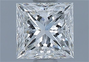 Picture of Natural Diamond 0.71 Carats, Princess with  Cut, H Color, SI1 Clarity and Certified by GIA