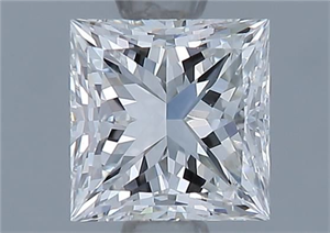 Picture of Natural Diamond 0.73 Carats, Princess with  Cut, G Color, IF Clarity and Certified by GIA
