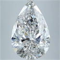 Natural Diamond 10.06 Carats, Pear with  Cut, E Color, SI2 Clarity and Certified by HRD