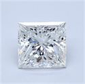 Natural Diamond 4.03 Carats, Princess with  Cut, G Color, SI1 Clarity and Certified by GIA