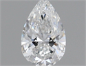 Natural Diamond 0.19 Carats, Pear with  Cut, E Color, VS2 Clarity and Certified by GIA