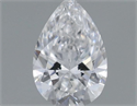 Natural Diamond 0.18 Carats, Pear with  Cut, D Color, VS1 Clarity and Certified by GIA