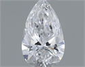 Natural Diamond 0.19 Carats, Pear with  Cut, D Color, VS2 Clarity and Certified by GIA
