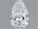 Natural Diamond 0.18 Carats, Pear with  Cut, D Color, SI1 Clarity and Certified by GIA