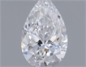 Natural Diamond 0.18 Carats, Pear with  Cut, D Color, VS2 Clarity and Certified by GIA
