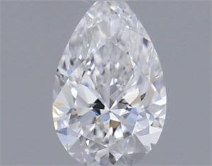 Picture of Natural Diamond 0.18 Carats, Pear with  Cut, D Color, VS2 Clarity and Certified by GIA