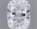 Natural Diamond 0.53 Carats, Cushion with  Cut, D Color, VVS2 Clarity and Certified by GIA