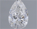 Natural Diamond 0.18 Carats, Pear with  Cut, E Color, VS2 Clarity and Certified by GIA