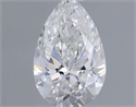 Natural Diamond 0.18 Carats, Pear with  Cut, F Color, SI1 Clarity and Certified by GIA