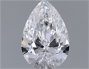 Diamante Natural 0.40 quilates, De pera , Color D, claridad VVS1 y certificado GIA