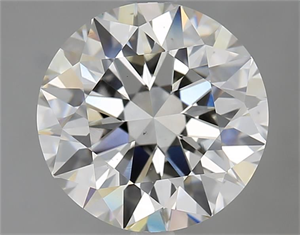 Picture of Natural Diamond 3.20 Carats, Round with Excellent Cut, I Color, VS2 Clarity and Certified by GIA