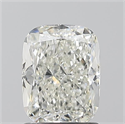 Natural Diamond 1.52 Carats, Cushion with  Cut, I Color, SI1 Clarity and Certified by GIA