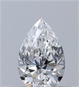 Diamante Natural 0.38 quilates, De pera , Color E, claridad VS2 y certificado GIA