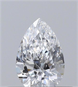Natural Diamond 0.30 Carats, Pear with  Cut, D Color, VVS1 Clarity and Certified by GIA