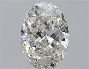 Picture of Natural Diamond 3.00 Carats, Oval with  Cut, J Color, SI1 Clarity and Certified by GIA