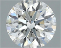 Diamante Natural 0.90 quilates, Redondo , Color J, claridad IF y certificado GIA