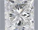 Natural Diamond 0.60 Carats, Princess with  Cut, F Color, VVS1 Clarity and Certified by IGI