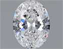 Natural Diamond 0.50 Carats, Oval with  Cut, D Color, I1 Clarity and Certified by GIA