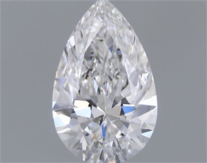 Picture of Natural Diamond 0.40 Carats, Pear with  Cut, D Color, IF Clarity and Certified by GIA