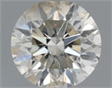 Natural Diamond 0.52 Carats, Round with Very Good Cut, K Color, I1 Clarity and Certified by IGI