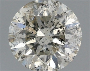 Picture of Natural Diamond 0.54 Carats, Round with Excellent Cut, K Color, I1 Clarity and Certified by IGI