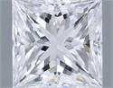 Natural Diamond 0.32 Carats, Princess with  Cut, D Color, VS1 Clarity and Certified by GIA