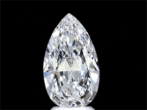 Picture of Natural Diamond 4.10 Carats, Pear with  Cut, E Color, VVS2 Clarity and Certified by GIA