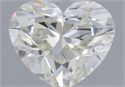Natural Diamond 0.33 Carats, Heart with  Cut, K Color, VVS2 Clarity and Certified by GIA