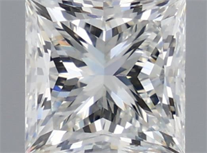 Picture of Natural Diamond 1.01 Carats, Princess with  Cut, H Color, VVS2 Clarity and Certified by IGI