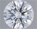 Natural Diamond 0.41 Carats, Round with Excellent Cut, F Color, I1 Clarity and Certified by IGI