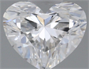 Natural Diamond 0.54 Carats, Heart with  Cut, F Color, SI2 Clarity and Certified by GIA