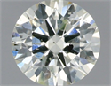 Natural Diamond 0.61 Carats, Round with Excellent Cut, I Color, I1 Clarity and Certified by IGI