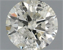 Natural Diamond 0.52 Carats, Round with Excellent Cut, K Color, I1 Clarity and Certified by IGI
