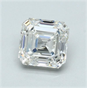 Natural Diamond 1.10 Carats, Asscher with  Cut, H Color, VVS2 Clarity and Certified by GIA