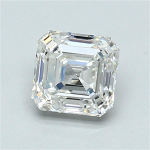 Picture of Natural Diamond 1.10 Carats, Asscher with  Cut, H Color, VVS2 Clarity and Certified by GIA