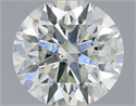 Natural Diamond 0.70 Carats, Round with Excellent Cut, H Color, SI2 Clarity and Certified by IGI
