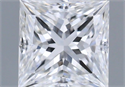 Natural Diamond 0.30 Carats, Princess with  Cut, F Color, VVS1 Clarity and Certified by GIA