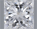 Natural Diamond 0.37 Carats, Princess with  Cut, E Color, VS1 Clarity and Certified by GIA
