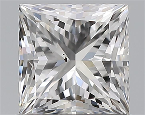 Picture of Natural Diamond 0.91 Carats, Princess with  Cut, E Color, SI1 Clarity and Certified by GIA